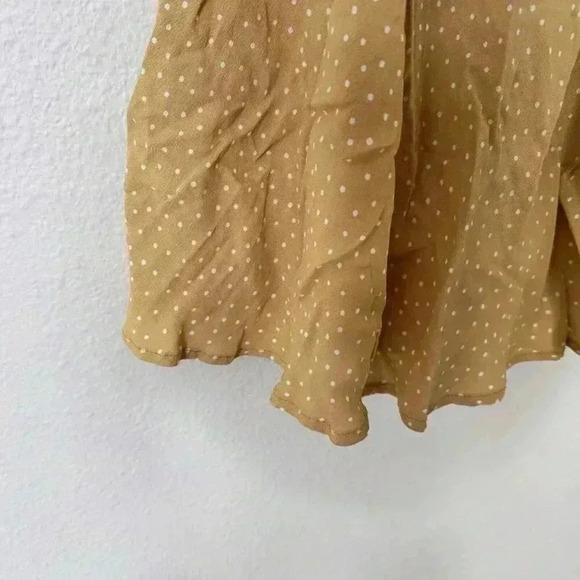 Blue Life Cami Mini Dress in Dot Size Small Mustard Yellow And White Polka Dots - Picture 3 of 6